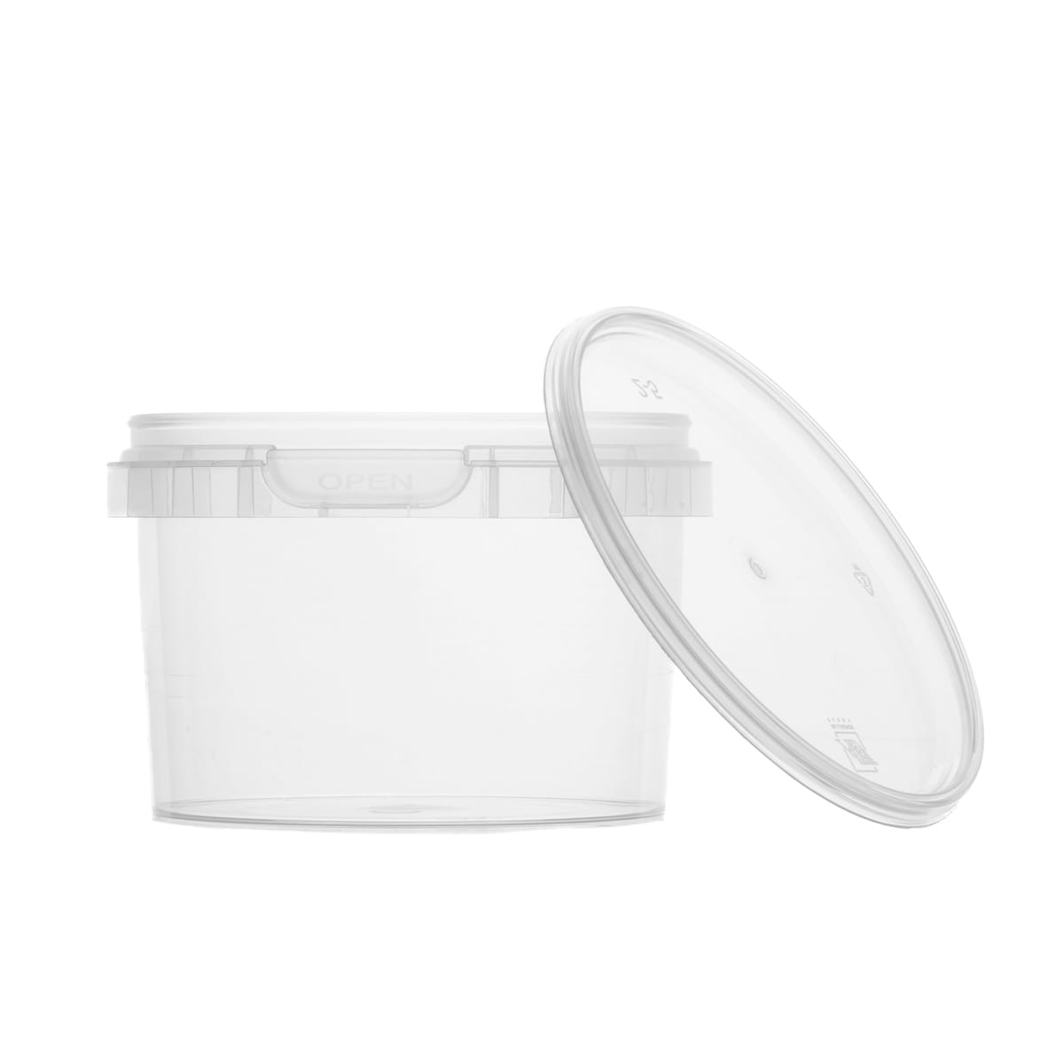0280M.jpg Containers with lids PP - 280 ml, Ø93/63 mm, transparent - Image 1