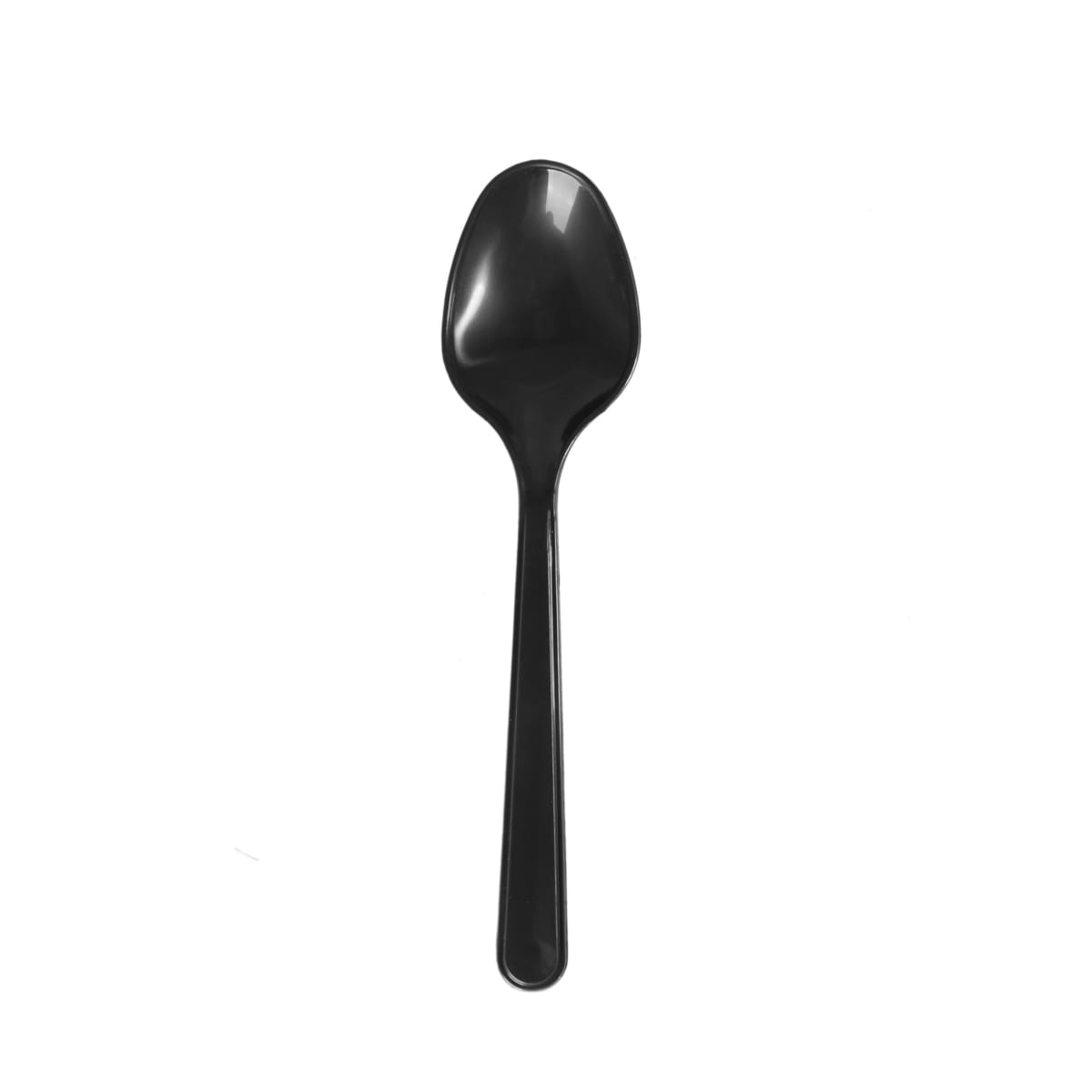 12580PSME.jpg PS spoons, 18 cm, black, reusable, 50 pcs. - Image 1