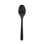 PS tea spoons, 12.5 cm, black, reusable, 50 pcs.
