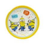 Paper plates, Ø23 cm, MINIONS, 8 pcs.
