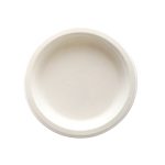 Sugar cane plates, Ø15 cm, white, 50 pcs.