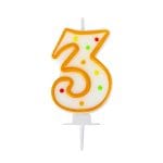 Свечи праздничные "3", 1шт.