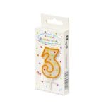 Свечи праздничные "3", 1шт. — изображение 2