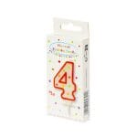 Šventinės žvakės "4", 1 vnt. - Image 2