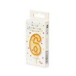 Šventinės žvakės "6", 1 vnt. - Image 2