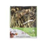 Bamboo skewers with decorative loop, 9 cm, 100 pcs.