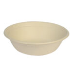 Round sugarcane containers 950 ml, Ø208/60 mm, 50 pcs., beige