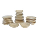 Round sugarcane containers 950 ml, Ø208/60 mm, 50 pcs., beige - Image 4