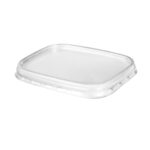 PP lids for containers 142x106mm, transparent, 500 pcs.