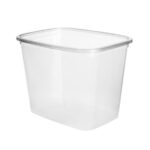 PP containers 1000 ml, 142x106x105mm, transparent, 500 pcs.