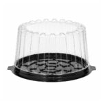 PET cake boxes, Ø180 mm, black, 140 pcs. - Image 3