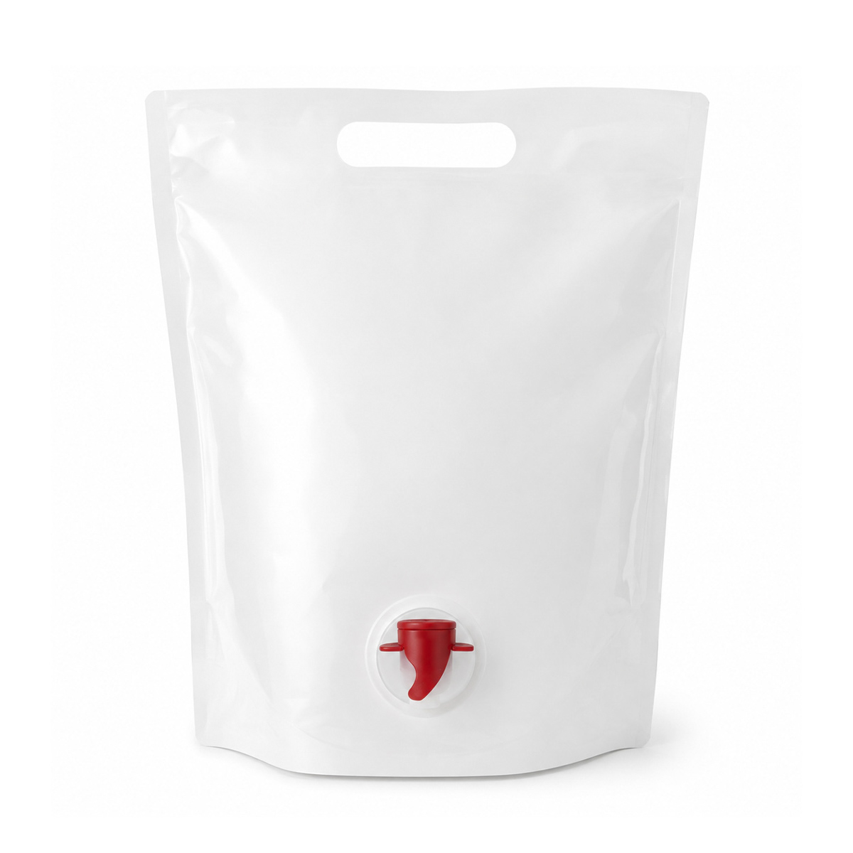 36SUP3WAZ.JPG Juice bag – stand-up pouch with tap, 3L, white - Image 1