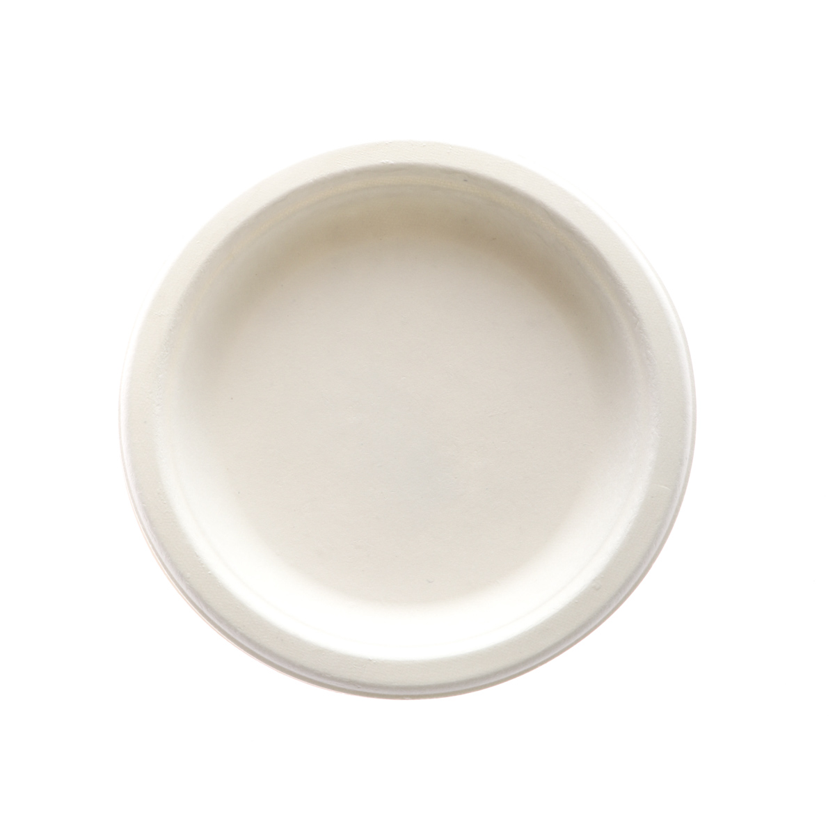 13PL06RPF.JPG Compostable sugarcane fibre plate, Ø15 cm, white, 50 pcs. - Image 1