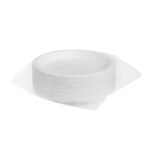 Compostable sugarcane fibre plate, Ø18 cm, white, 50 pcs. - Image 3