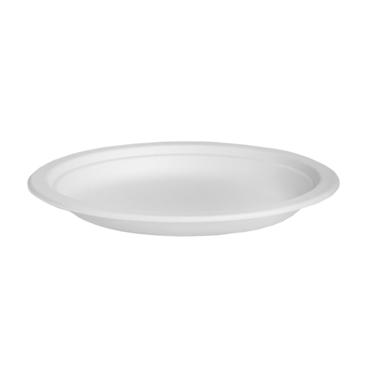 13PL09PF.JPG Compostable sugarcane fibre plate, Ø23 cm, white, 50 pcs. - Image 1